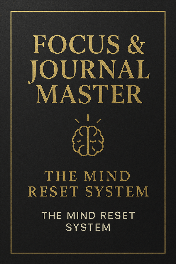🧠 خبير التركيز والتدوين – نظام إعادة ضبط العقل  أعد بناء صفاء ذهنك، انضباطك، وقوتك الذهنية من جديد.